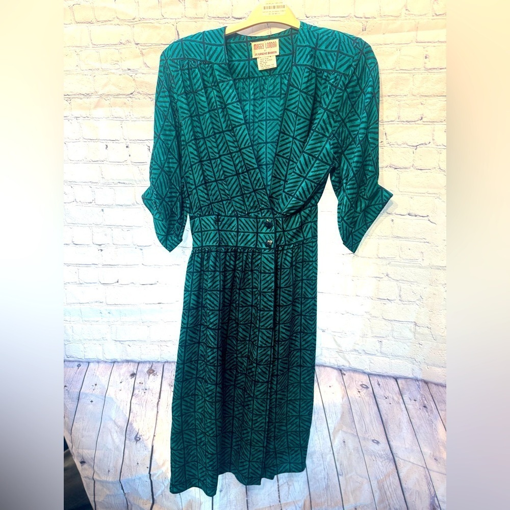Vintage Maggy London Jeannene Booher Silk Dress NWT size 8